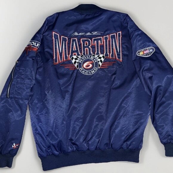 VTG Mark Martin Jacket NASCAR Valvoline Chase Auth. Large Y2K 90s Racing Bomber - Picture 2 of 7